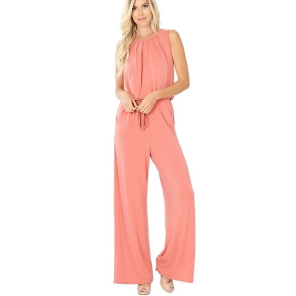 Zenana Only Exception Full Size Striped Jumpsuit main image 1